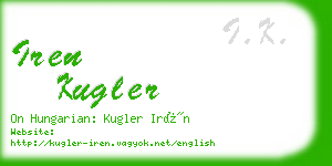 iren kugler business card